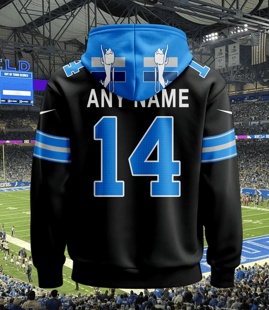 Detroit Lions New Personalized Football Hoodie Style Jersey AZBTJSHD000072