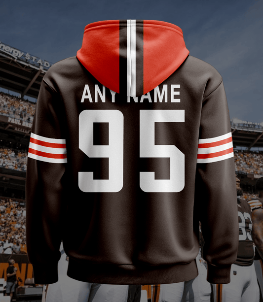 Cleveland Browns New Personalized Football Hoodie Style Jersey AZBTJSHD000065