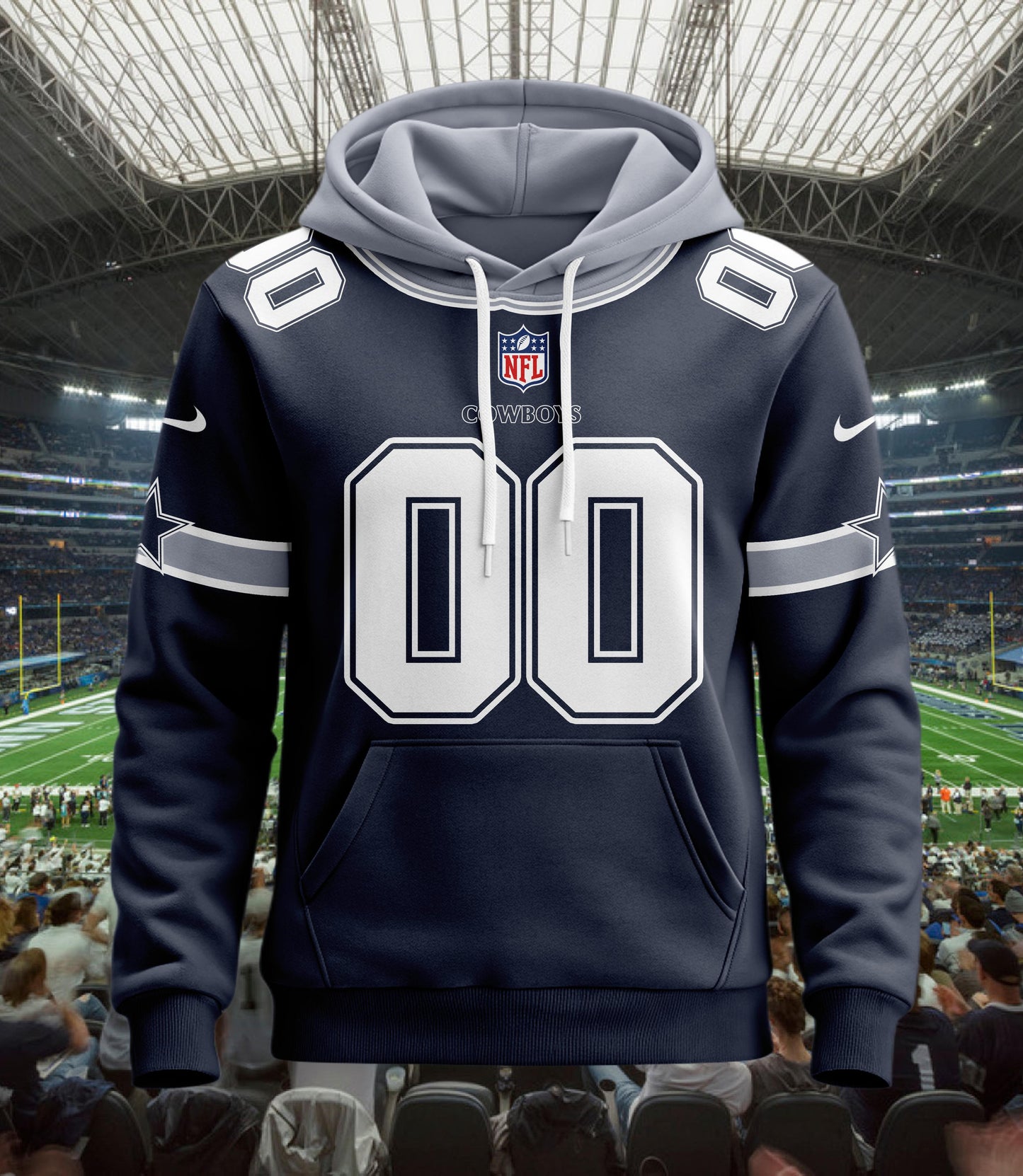 Dallas Cowboys New Personalized Football Hoodie Style Jersey AZBTJSHD000067