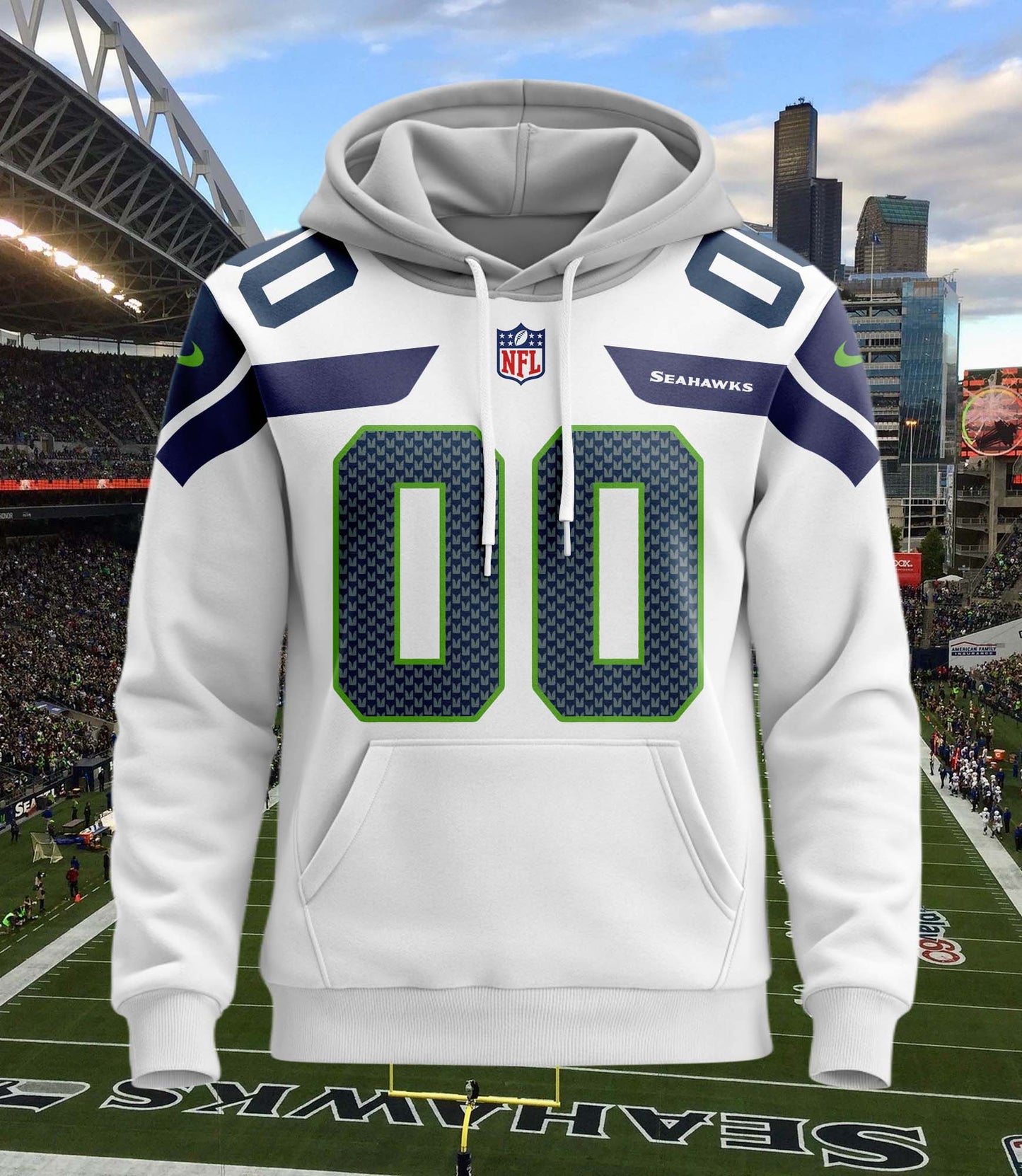 Seattle Seahawks New Personalized Football Hoodie Style Jersey AZBTJSHD000016