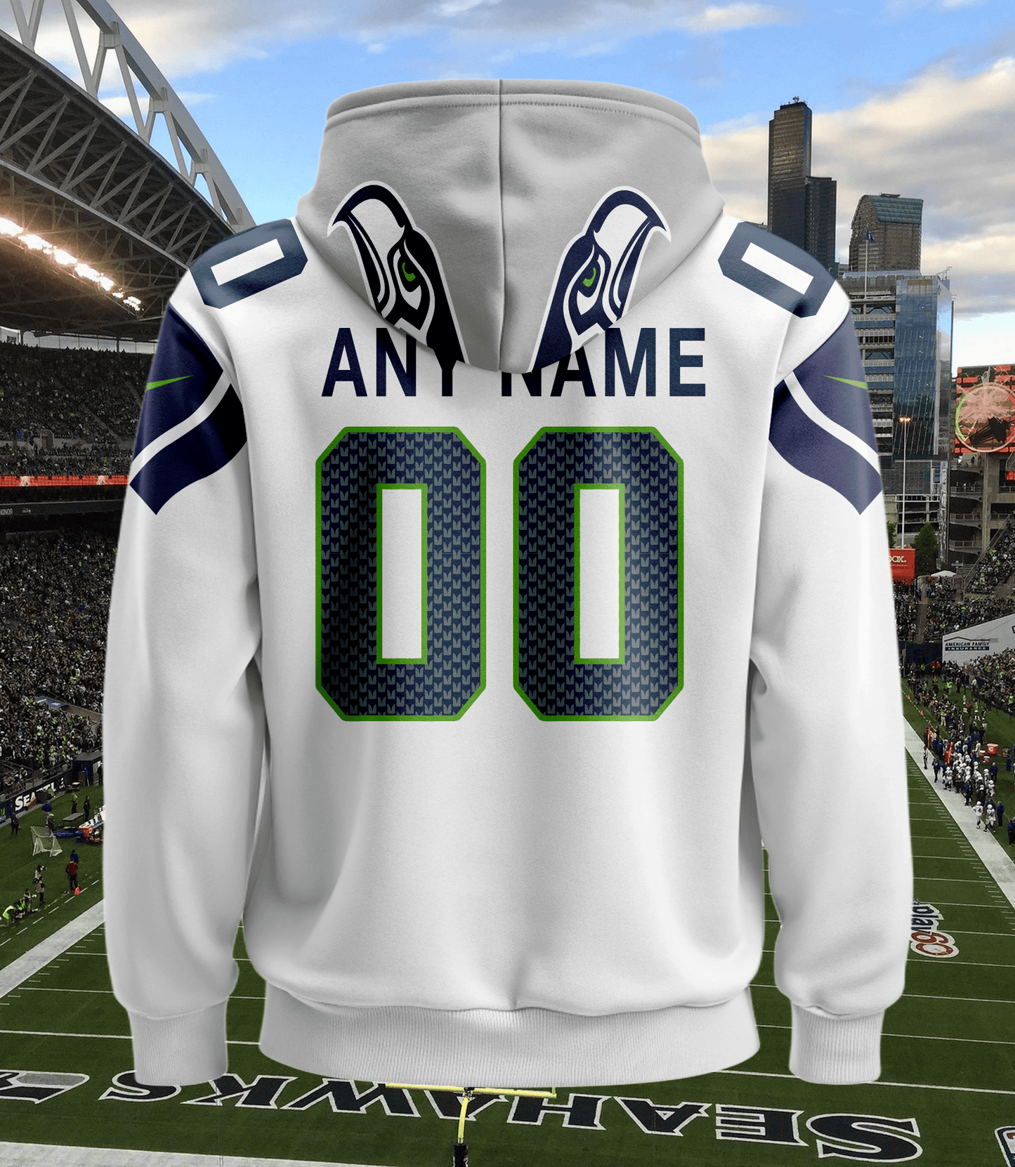 Seattle Seahawks New Personalized Football Hoodie Style Jersey AZBTJSHD000016