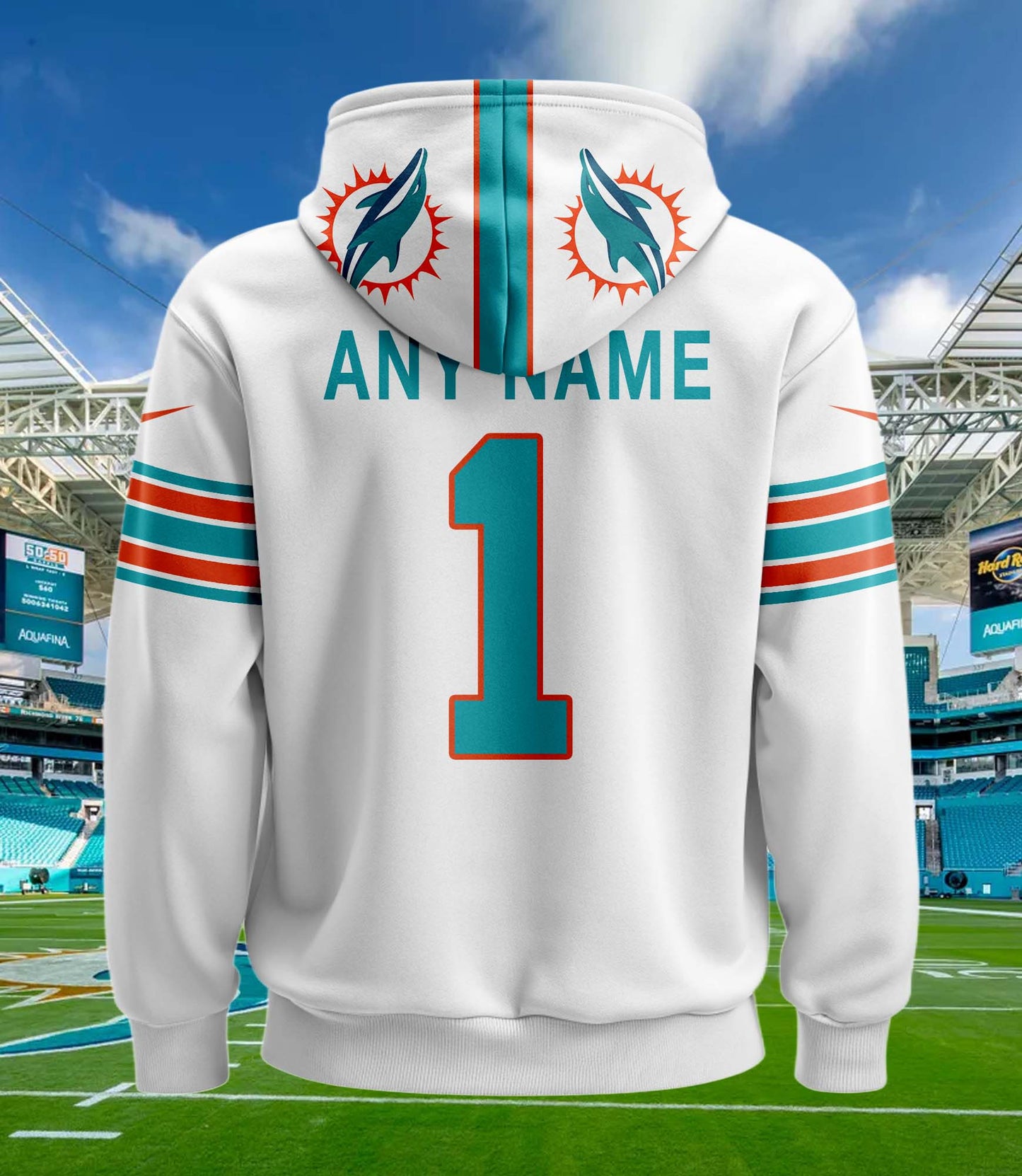 Miami Dolphins New Personalized Football Hoodie Style Jersey AZBTJSHD000079