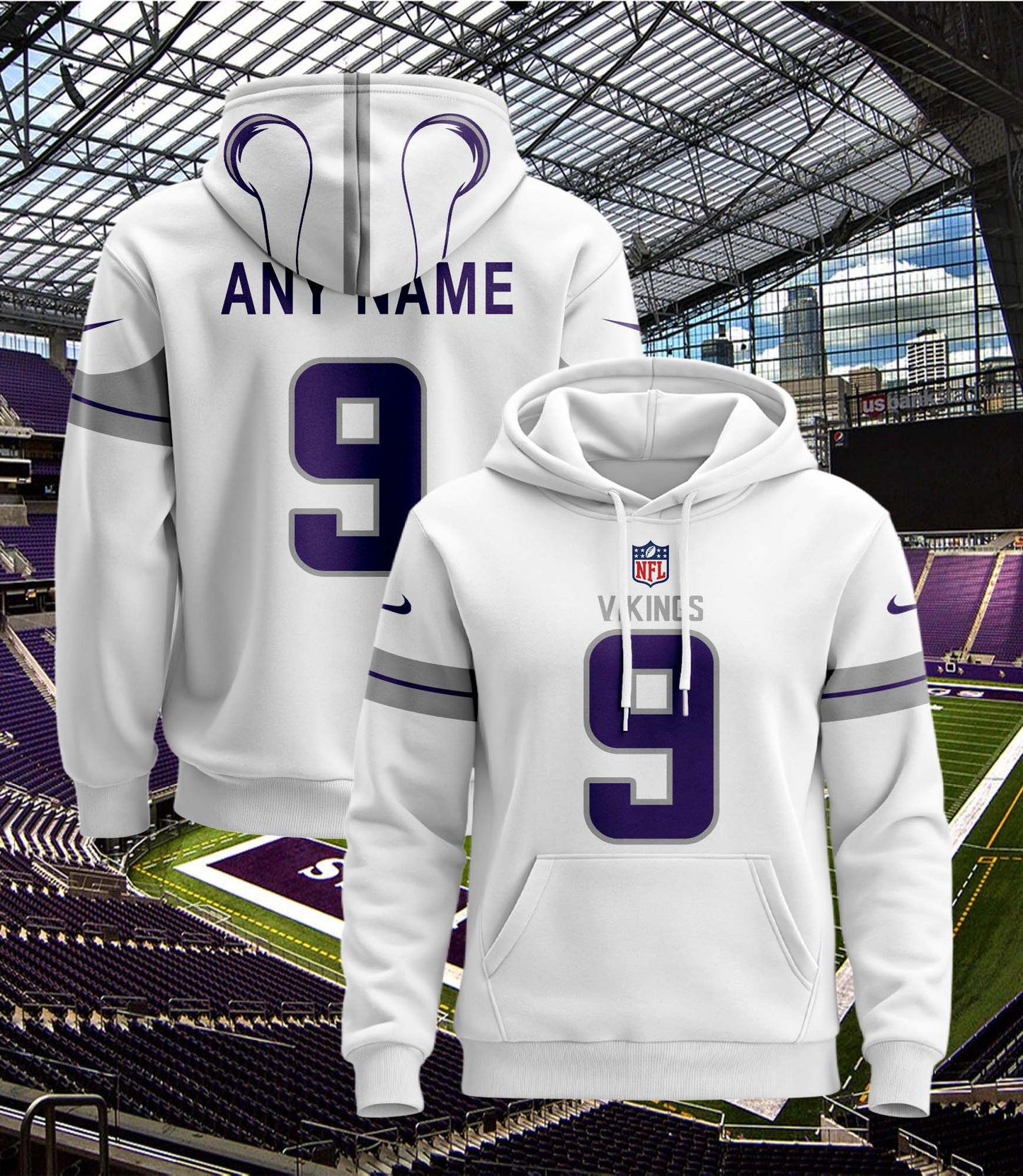 Minnesota Vikings New Personalized Football Hoodie Style Jersey AZBTJSHD000082