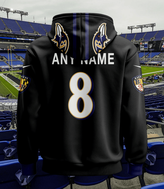 Baltimore Ravens New Personalized Football Hoodie Style Jersey AZBTJSHD000057