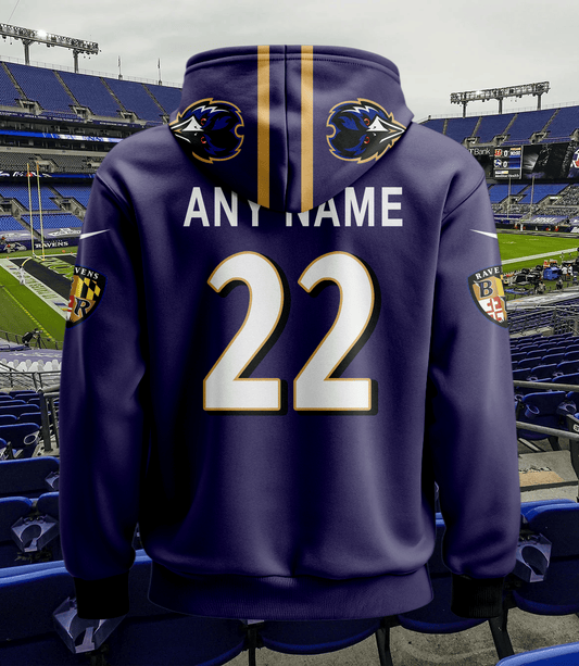Baltimore Ravens New Personalized Football Hoodie Style Jersey AZBTJSHD000056