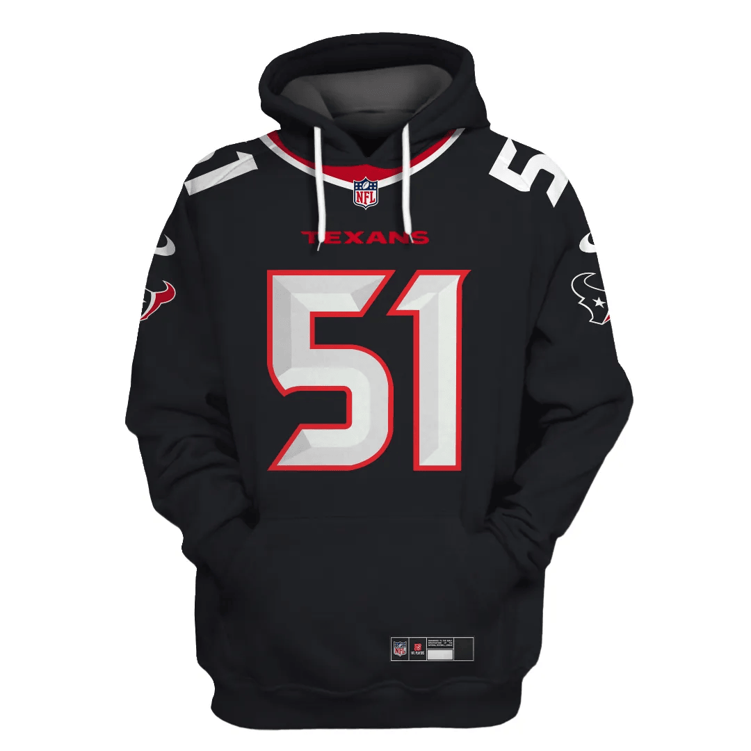 Houston Texans New Personalized Football Hoodie Style Jersey AZBTJSHD000034