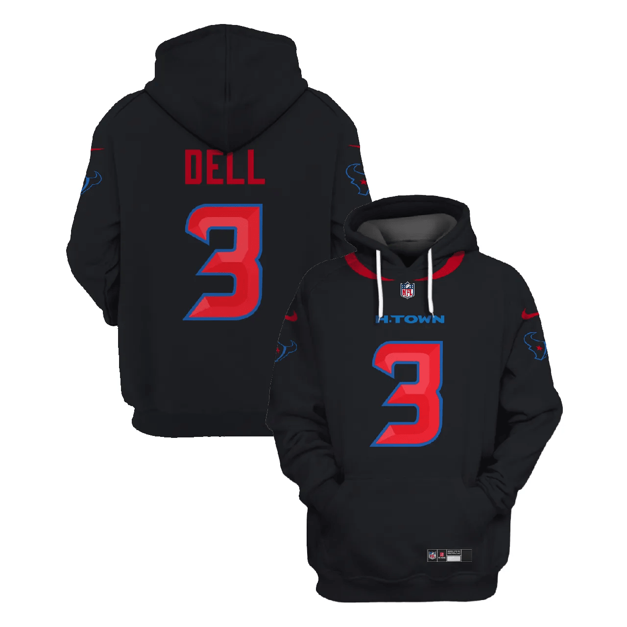 Houston Texans New Personalized Football Hoodie Style Jersey AZBTJSHD000035