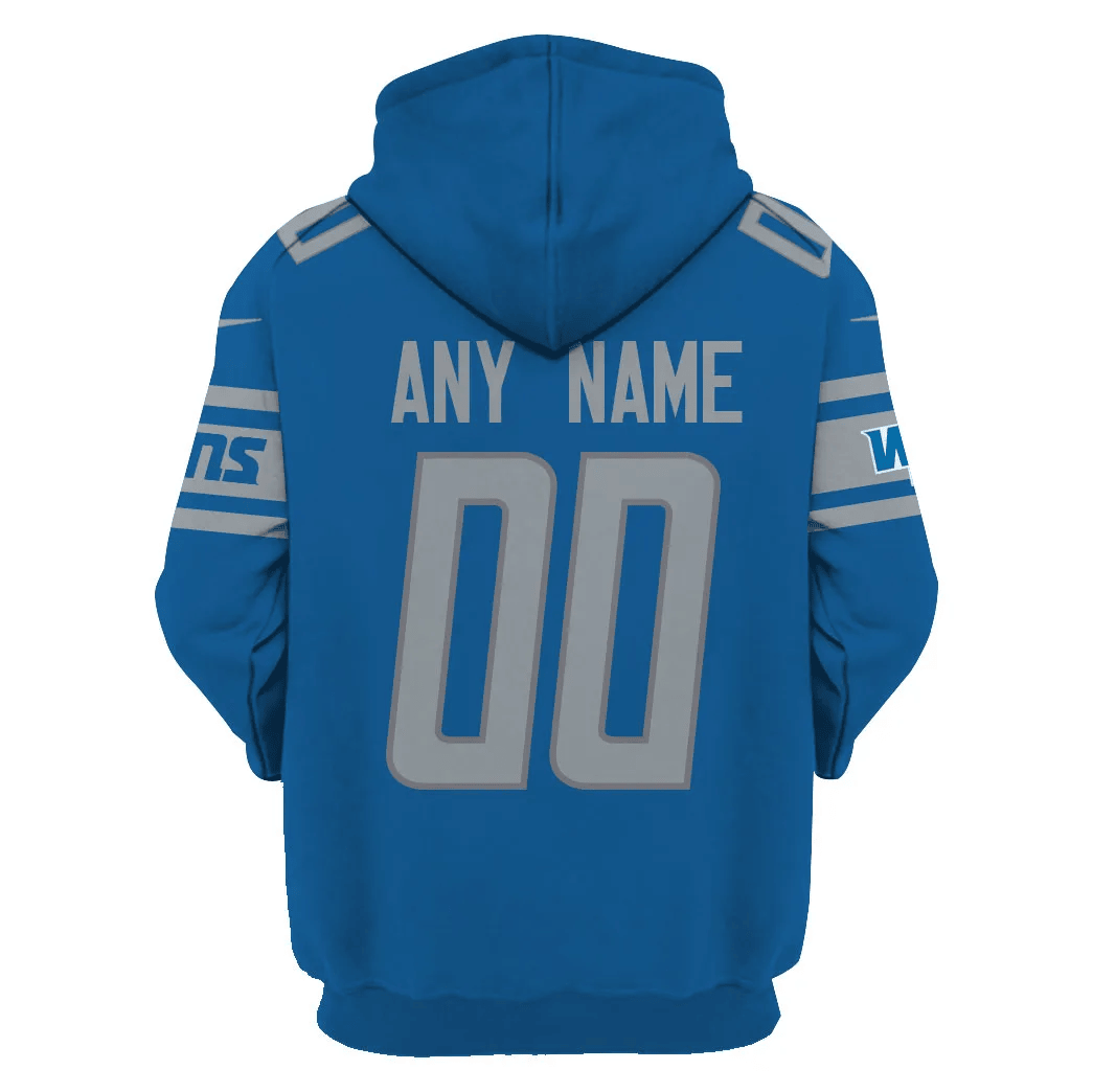 Detroit Lions New Personalized Football Hoodie Style Jersey AZBTJSHD000030