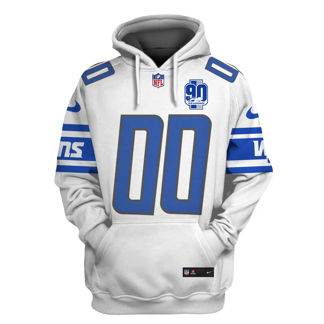 Detroit Lions New Personalized Football Hoodie Style Jersey AZBTJSHD000031