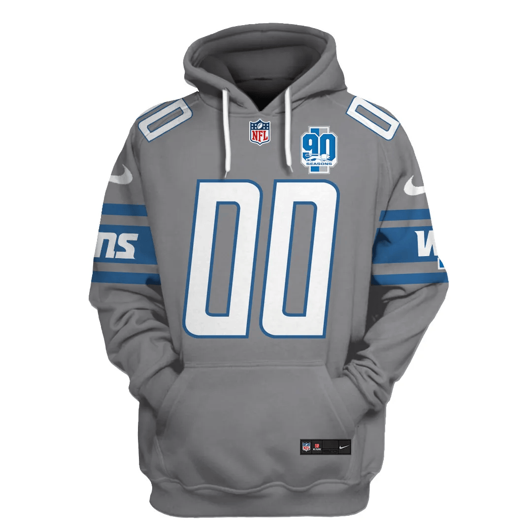 Detroit Lions New Personalized Football Hoodie Style Jersey AZBTJSHD000032