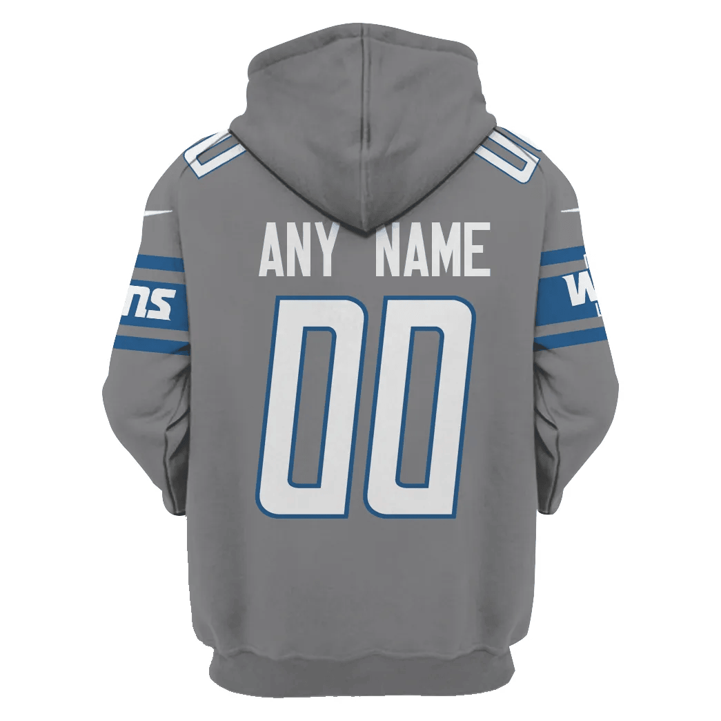 Detroit Lions New Personalized Football Hoodie Style Jersey AZBTJSHD000032