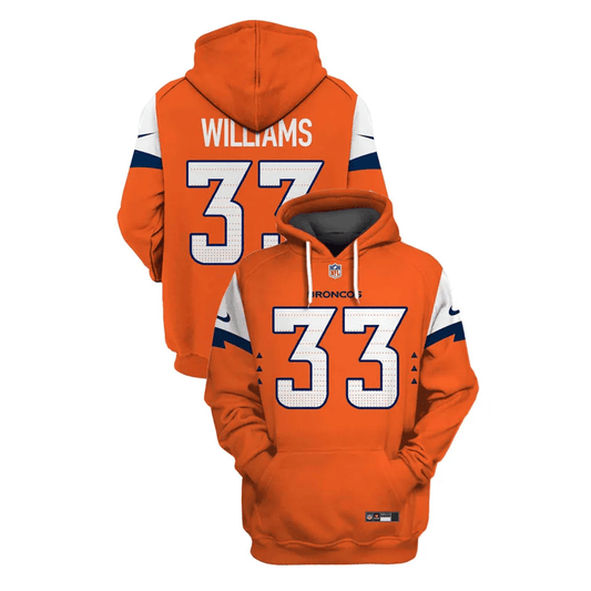 Denver Broncos New Personalized Football Hoodie Style Jersey AZBTJSHD000027