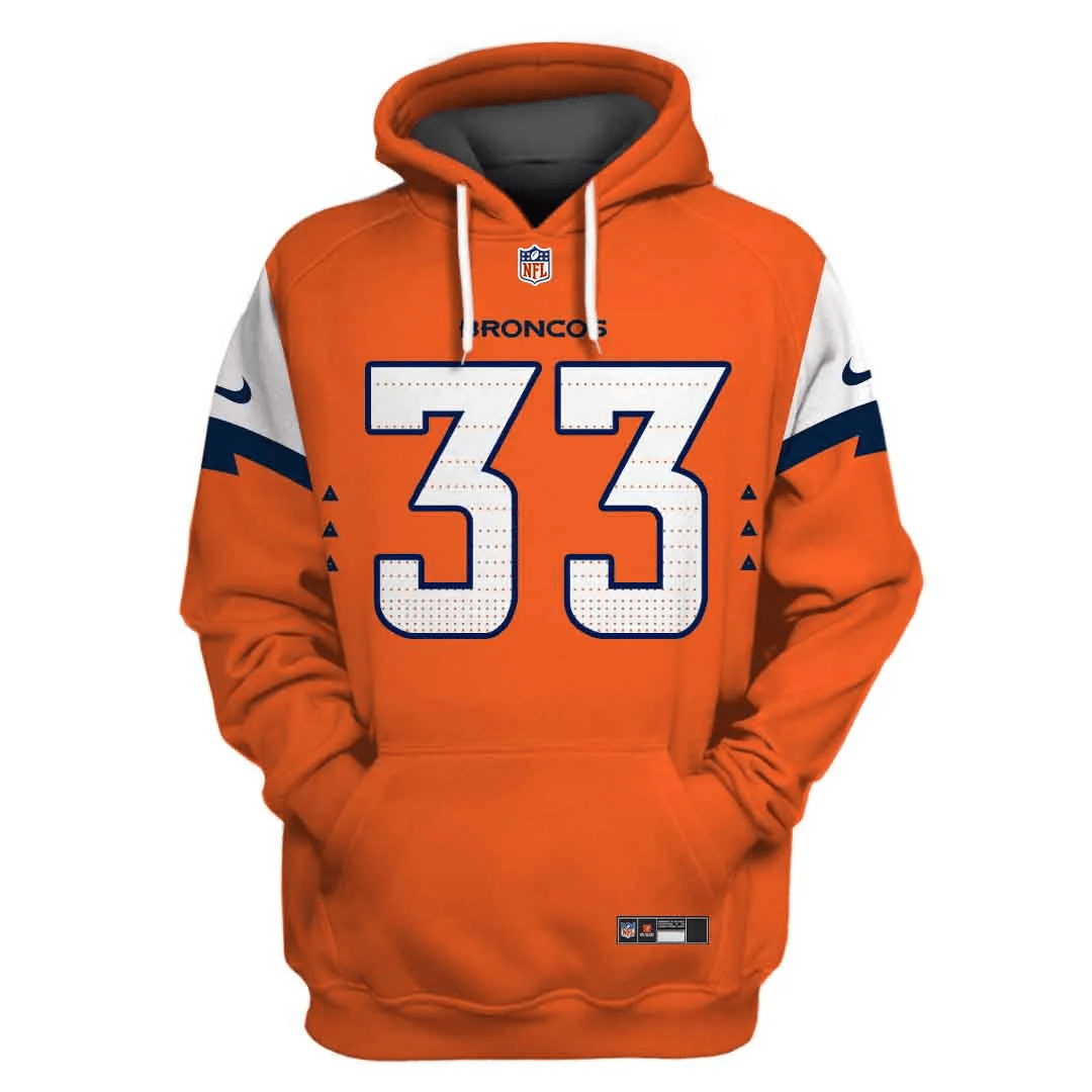 Denver Broncos New Personalized Football Hoodie Style Jersey AZBTJSHD000027