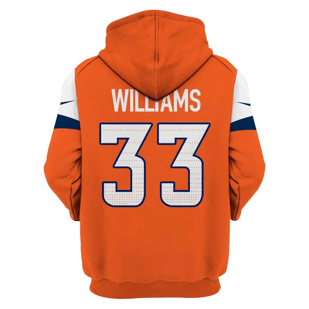 Denver Broncos New Personalized Football Hoodie Style Jersey AZBTJSHD000027