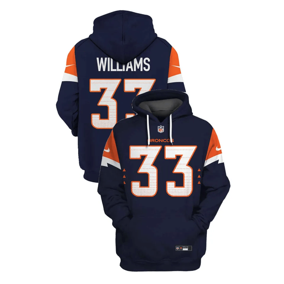 Denver Broncos New Personalized Football Hoodie Style Jersey AZBTJSHD000029