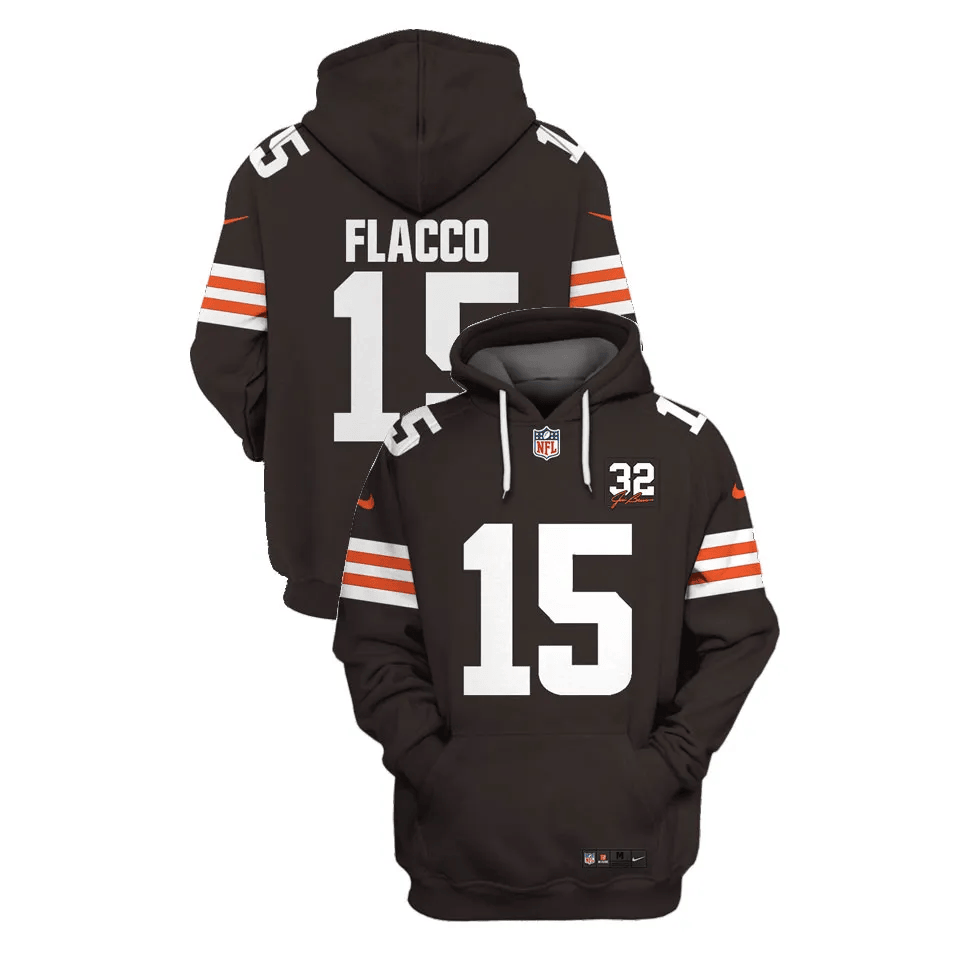 Cleveland Browns New Personalized Football Hoodie Style Jersey AZBTJSHD000024