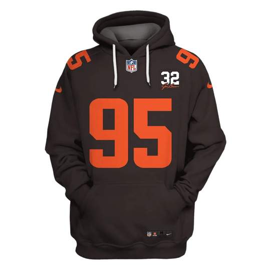Cleveland Browns New Personalized Football Hoodie Style Jersey AZBTJSHD000025