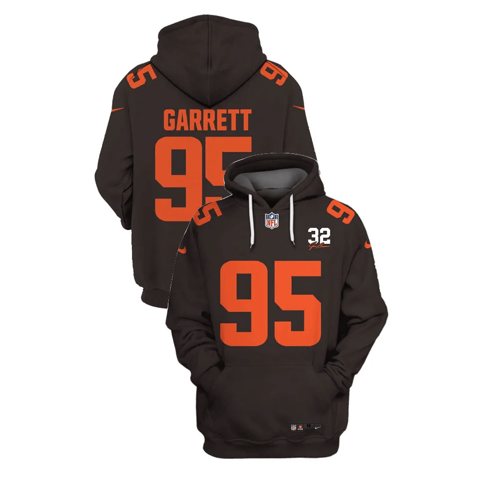 Cleveland Browns New Personalized Football Hoodie Style Jersey AZBTJSHD000025