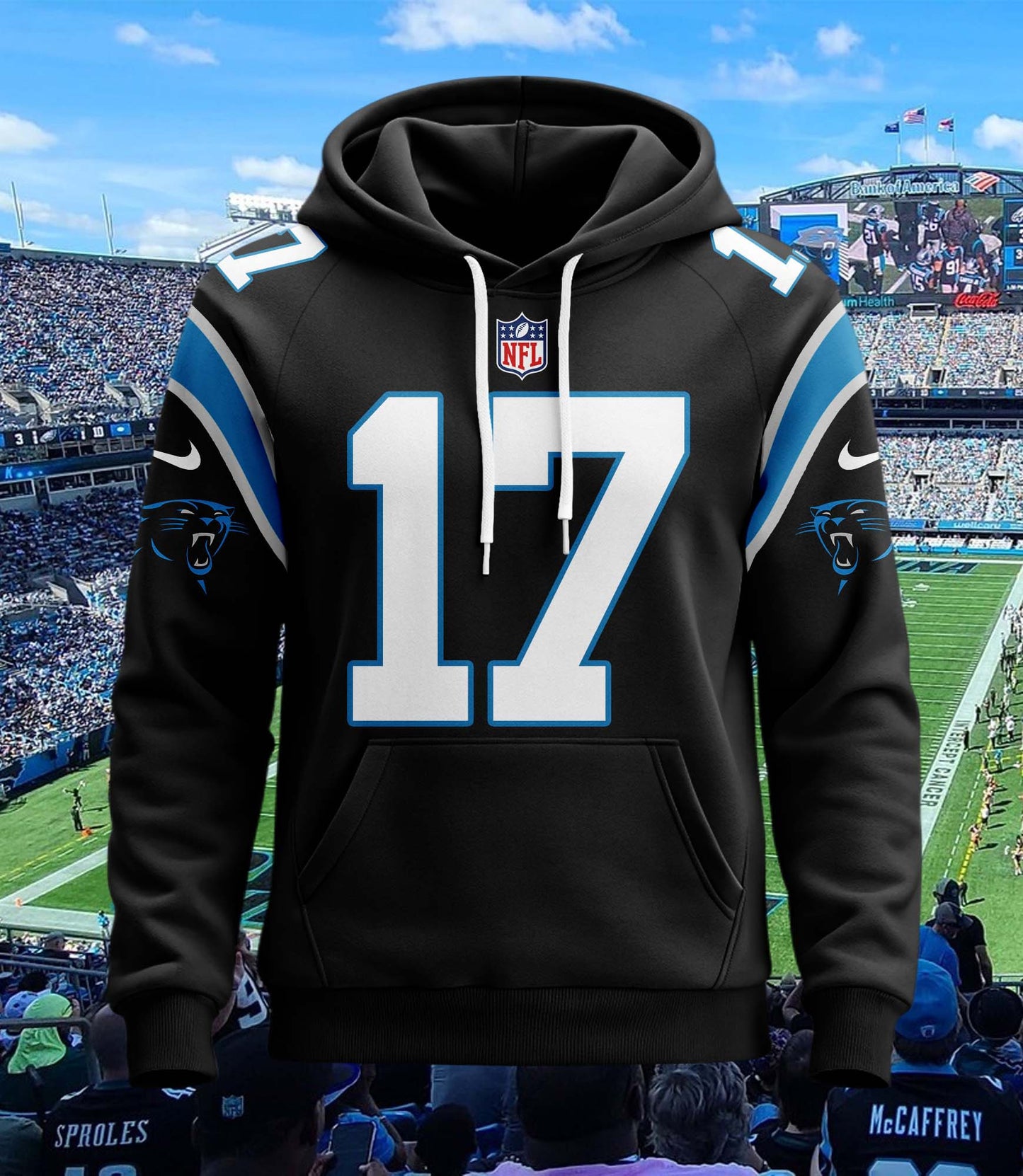 Carolina Panthers New Personalized Football Hoodie Style Jersey AZBTJSHD000049
