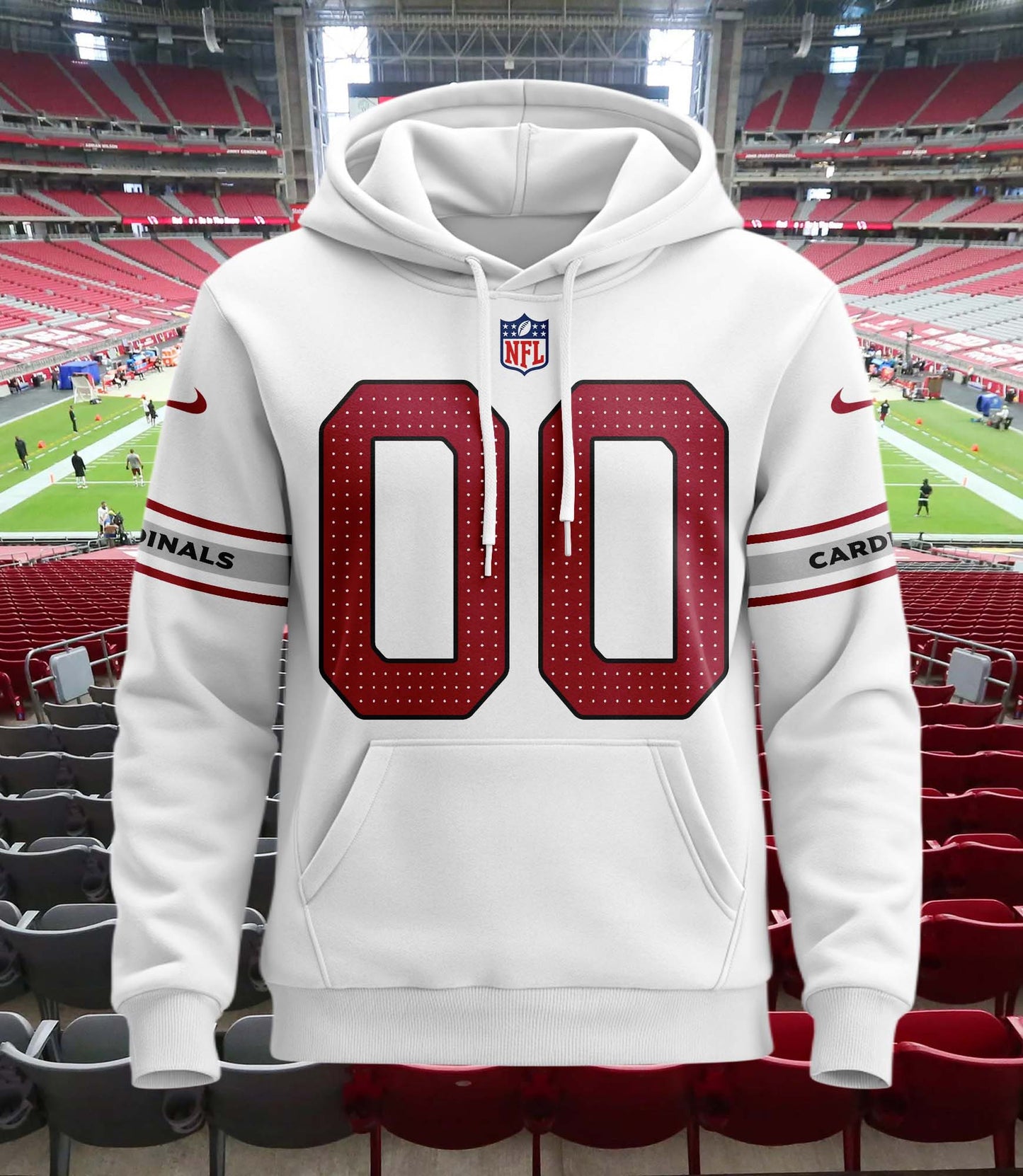 Arizona Cardinals New Personalized Football Hoodie Style Jersey AZBTJSHD000047