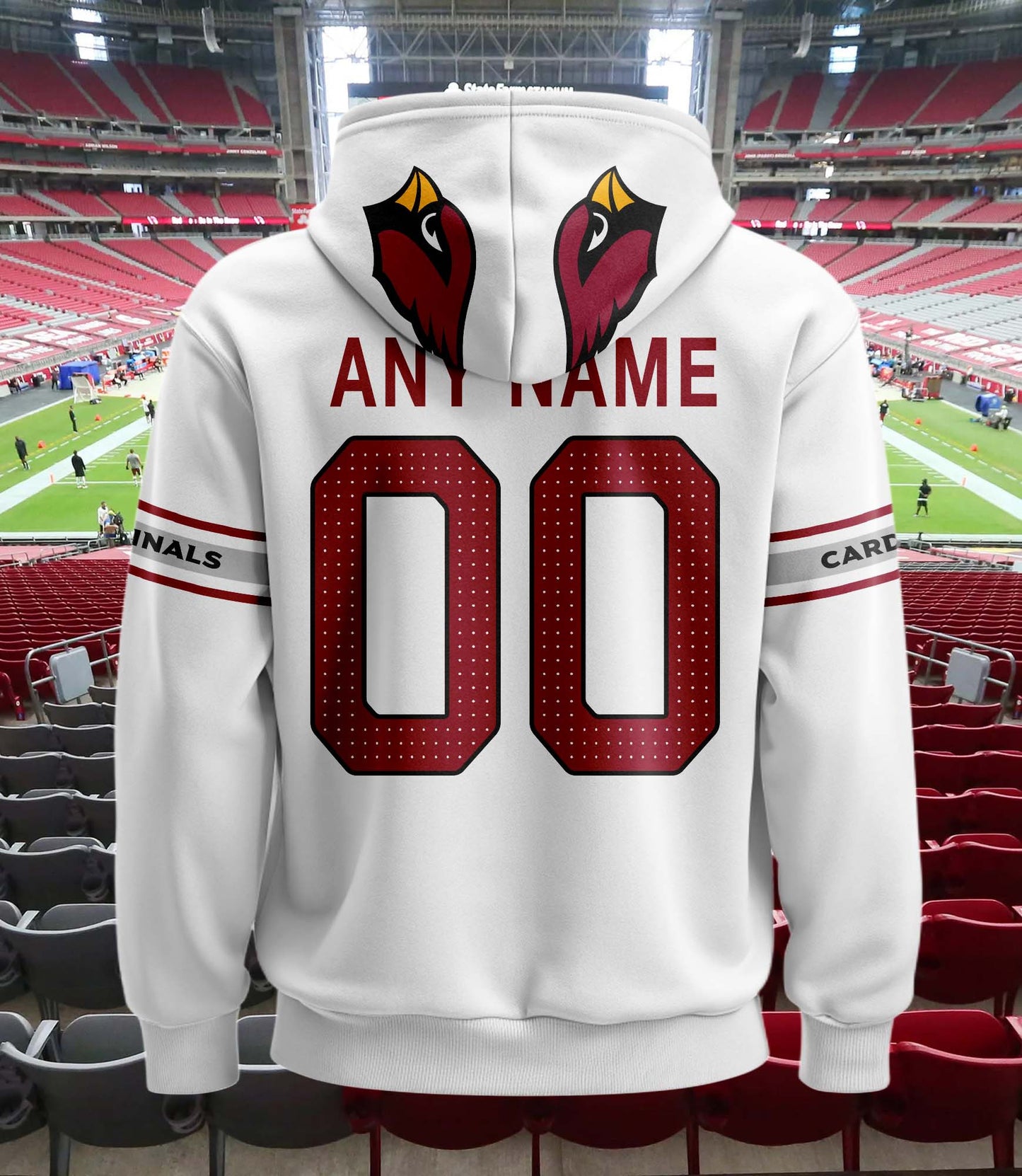 Arizona Cardinals New Personalized Football Hoodie Style Jersey AZBTJSHD000047