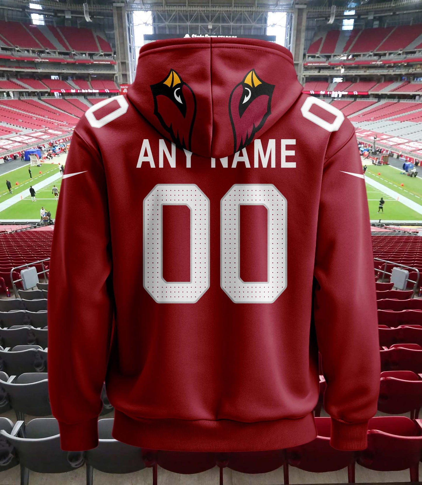 Arizona Cardinals New Personalized Football Hoodie Style Jersey AZBTJSHD000045