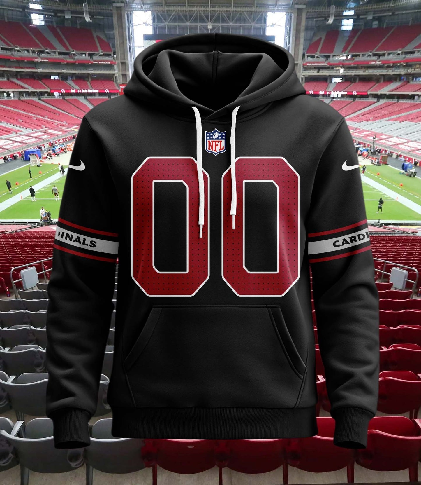 Arizona Cardinals New Personalized Football Hoodie Style Jersey AZBTJSHD000046