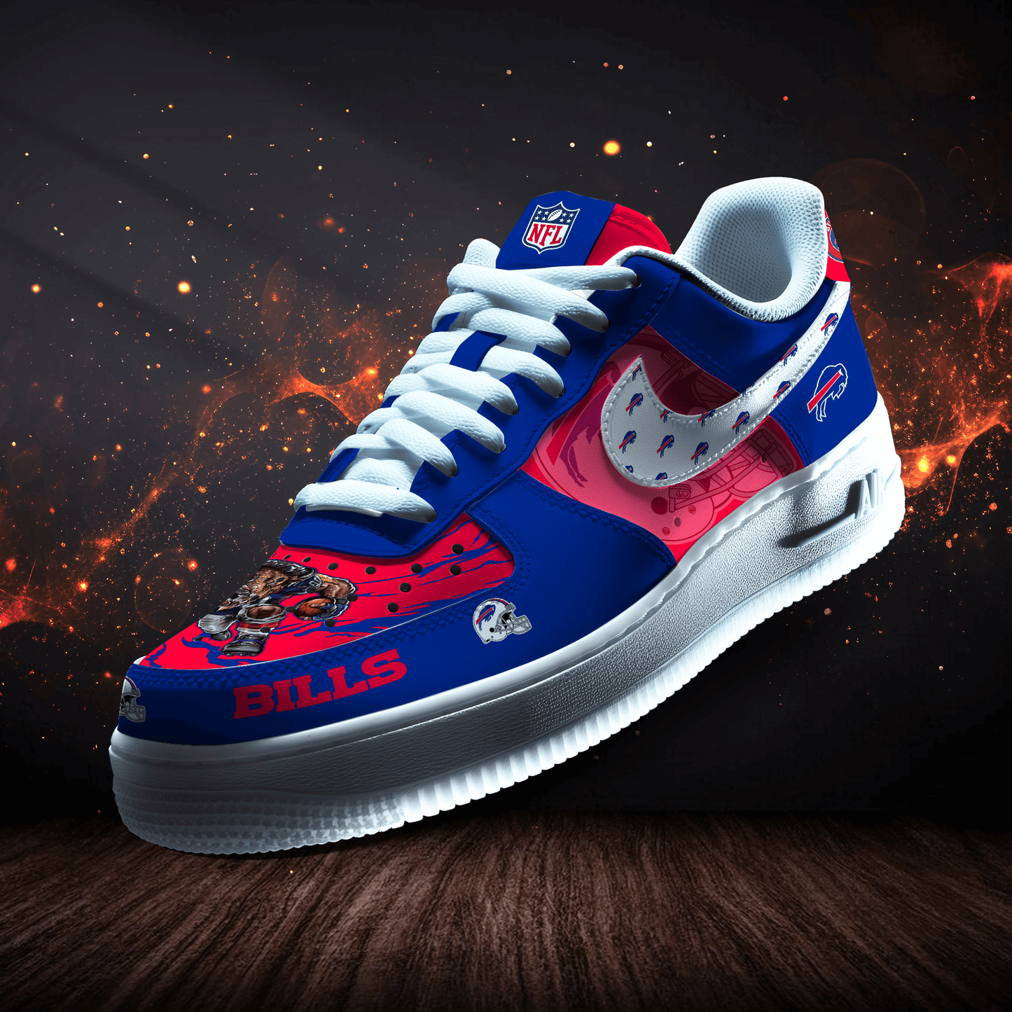 Buffalo Bills Personalized AF1-1 Logo Pattern Sneakers   AZBTAF1000380