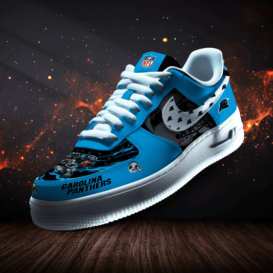Carolina Panthers Personalized AF1-1 Logo Pattern Sneakers   AZBTAF1000379