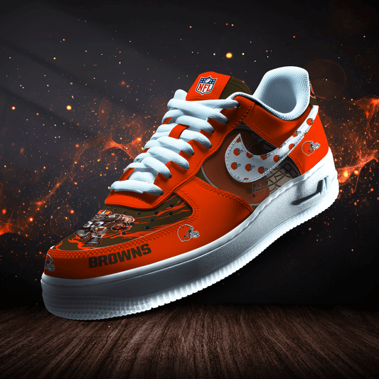 Cleveland Browns Personalized AF1-1 Logo Pattern Sneakers   AZBTAF1000382