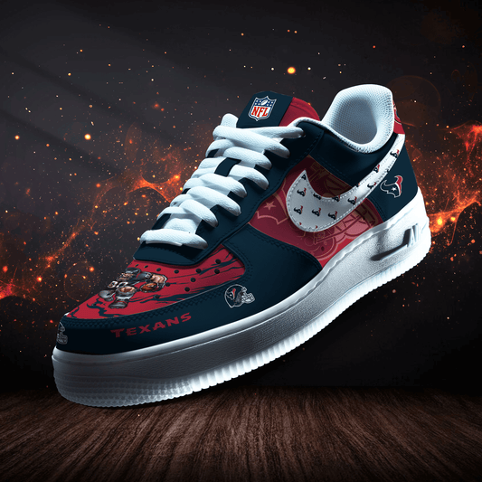 Houston Texans Personalized AF1-1 Logo Pattern Sneakers   AZBTAF1000390
