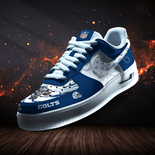 Indianapolis Colts Personalized AF1-1 Logo Pattern Sneakers   AZBTAF1000388