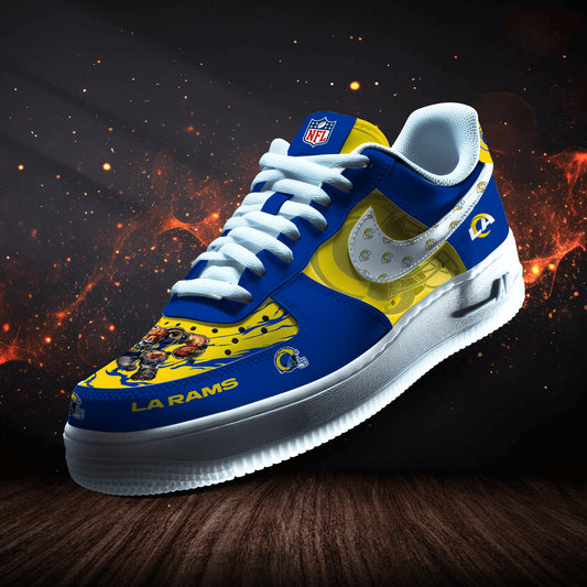 Los Angeles Rams Personalized AF1-1 Logo Pattern Sneakers   AZBTAF1000391