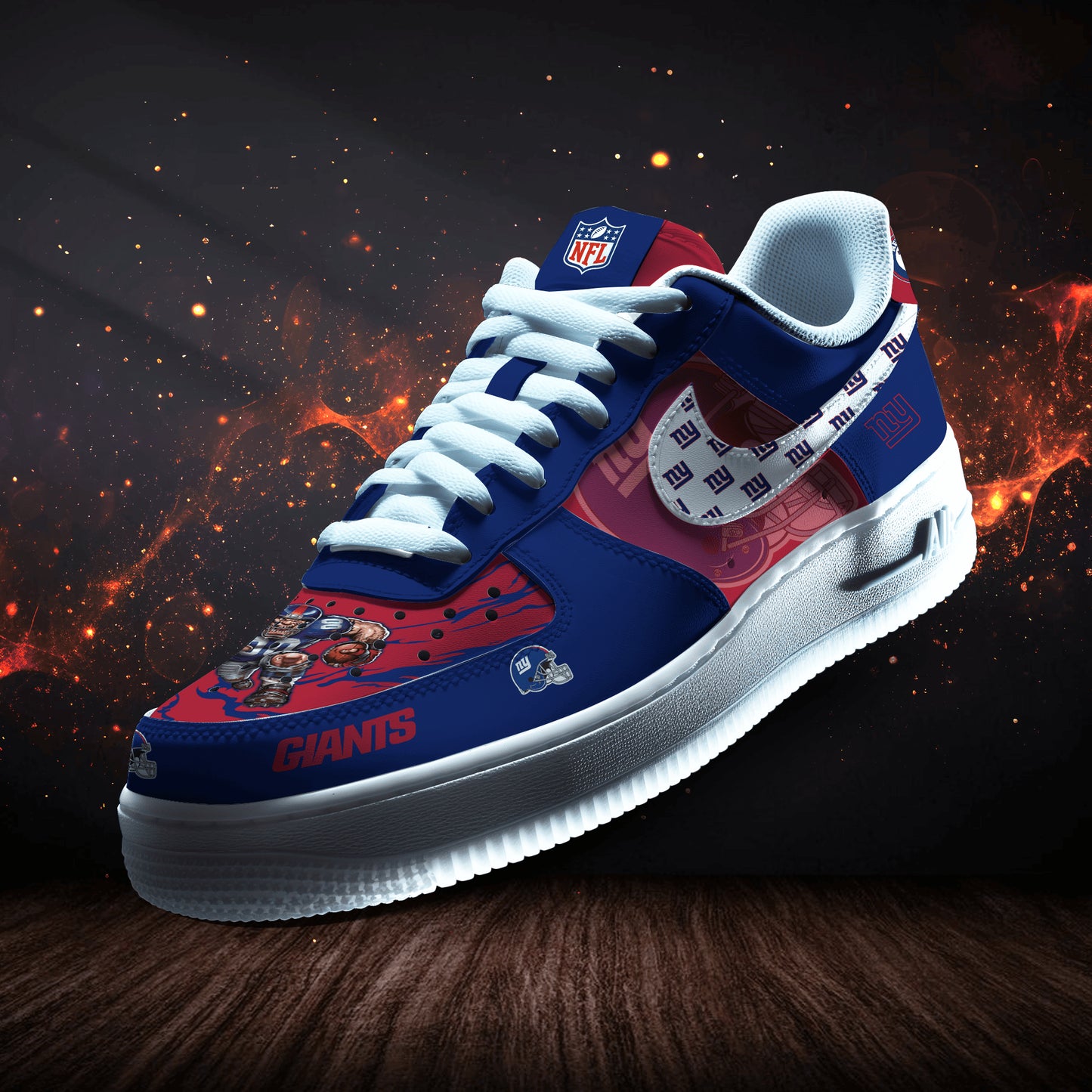 New York Giants Personalized AF1-1 Logo Pattern Sneakers   AZBTAF1000399