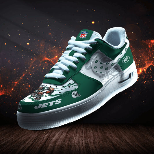 New York Jets Personalized AF1-1 Logo Pattern Sneakers   AZBTAF1000400