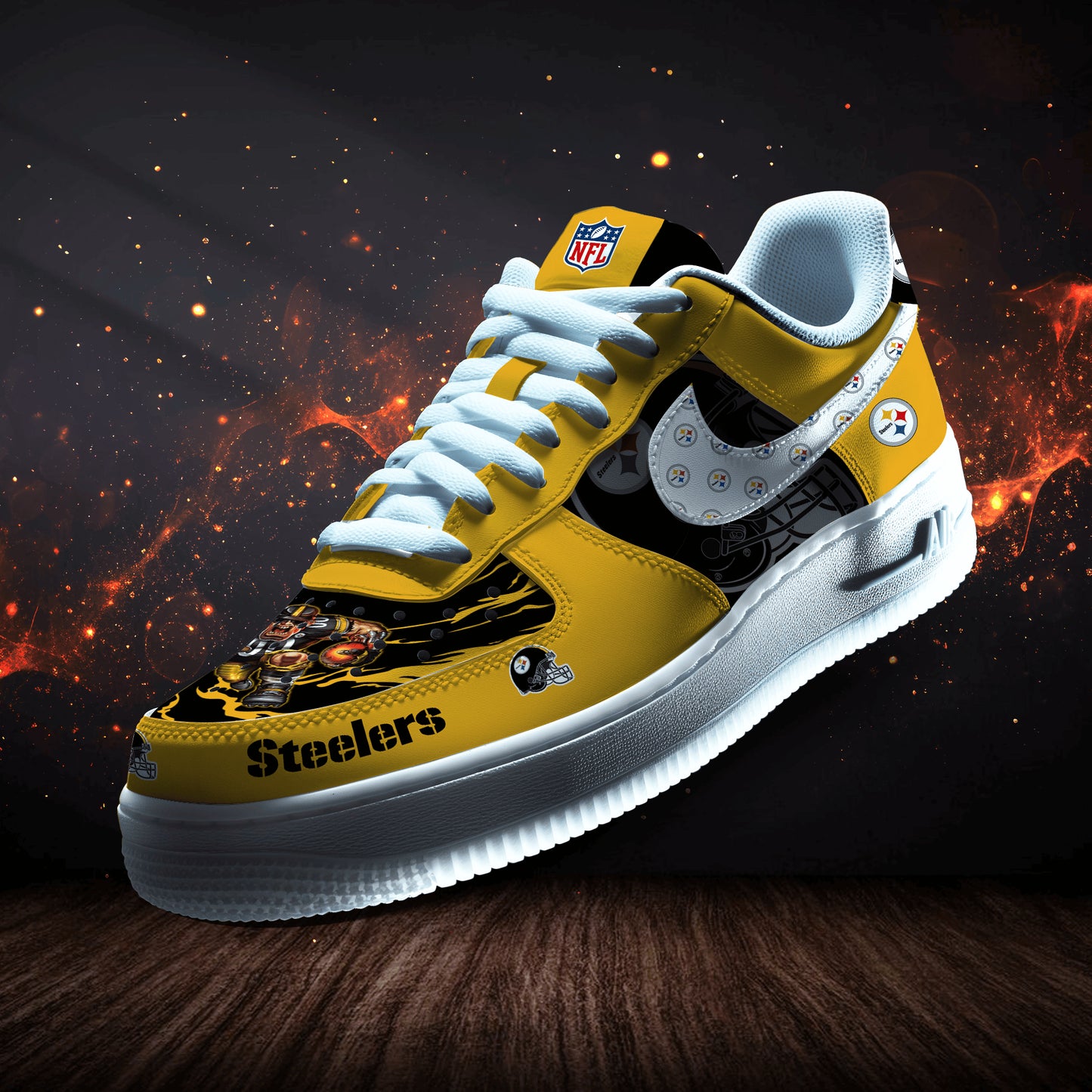 Pittsburgh Steelers Personalized AF1-1 Logo Pattern Sneakers   AZBTAF1000401