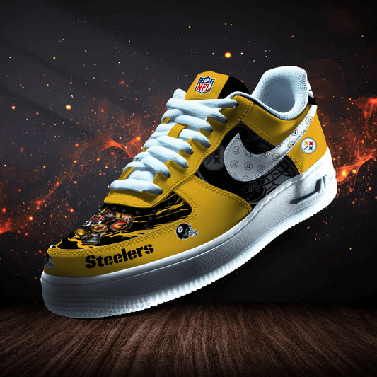 Pittsburgh Steelers Personalized AF1-1 Logo Pattern Sneakers   AZBTAF1000401
