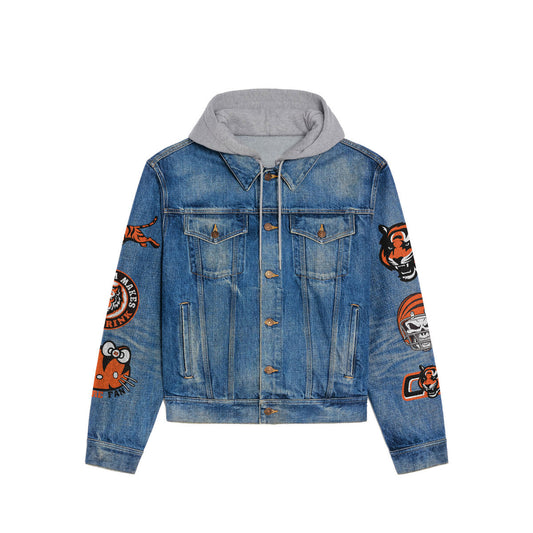 Cincinnati Bengals  Premium Hooded Denim Jacket New Collection AZBTHDJ000034