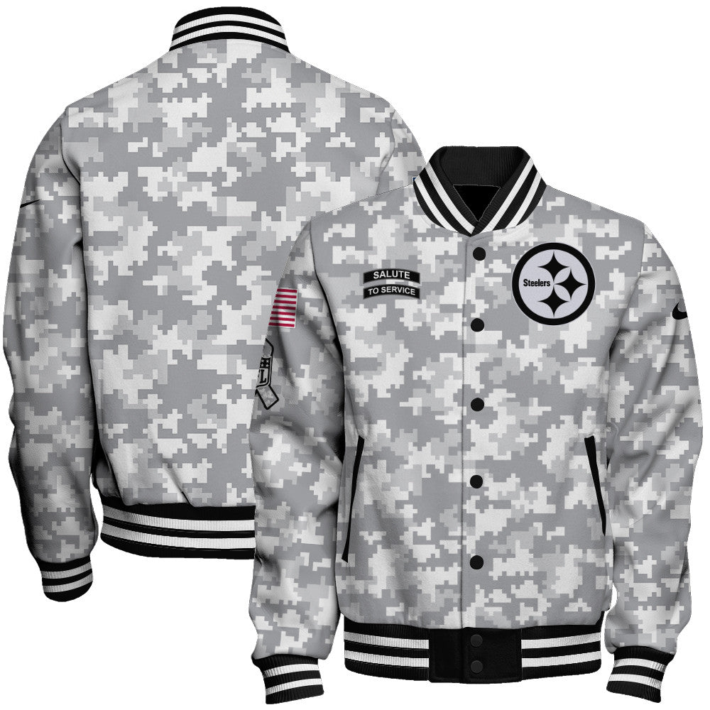Pittsburgh Steelers Unisex Athletic Legacy Varsity Jacket AZBTVJK000145