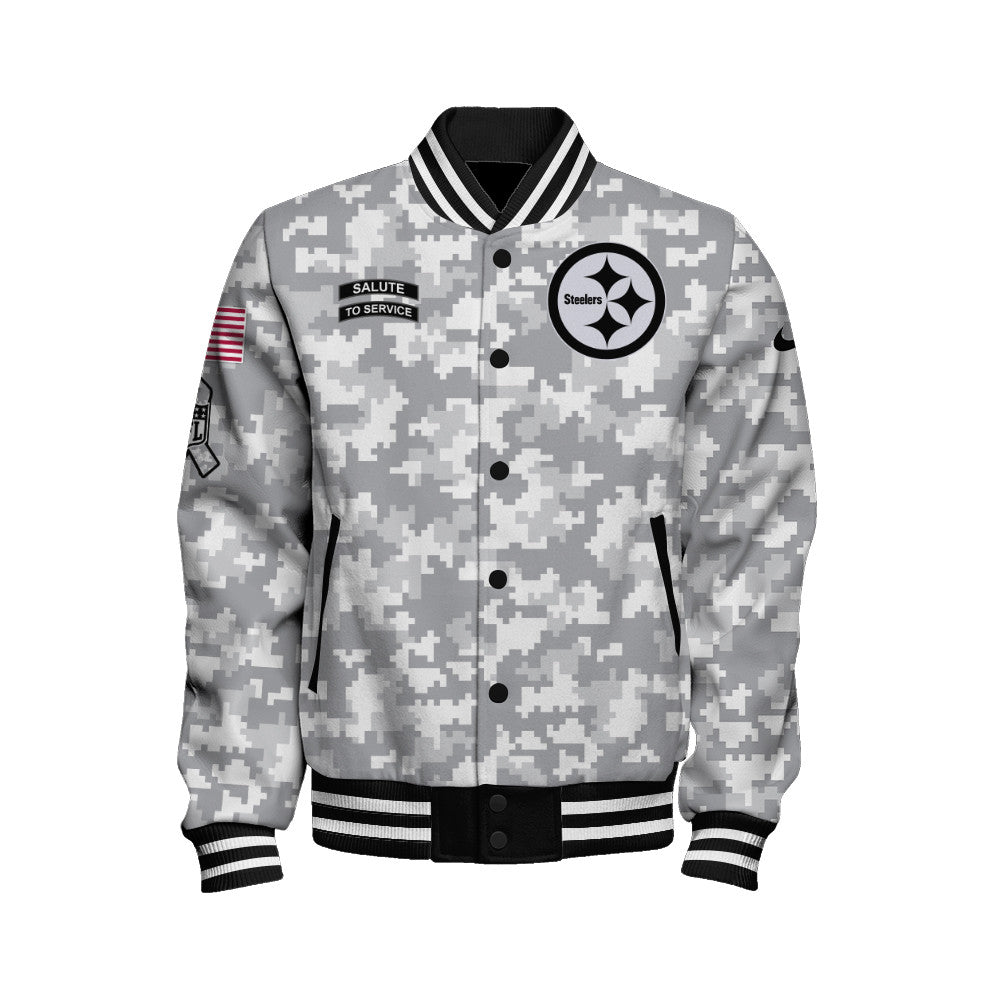 Pittsburgh Steelers Unisex Athletic Legacy Varsity Jacket AZBTVJK000145
