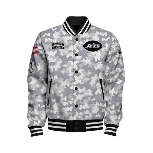 New York Jets Unisex Athletic Legacy Varsity Jacket AZBTVJK000146