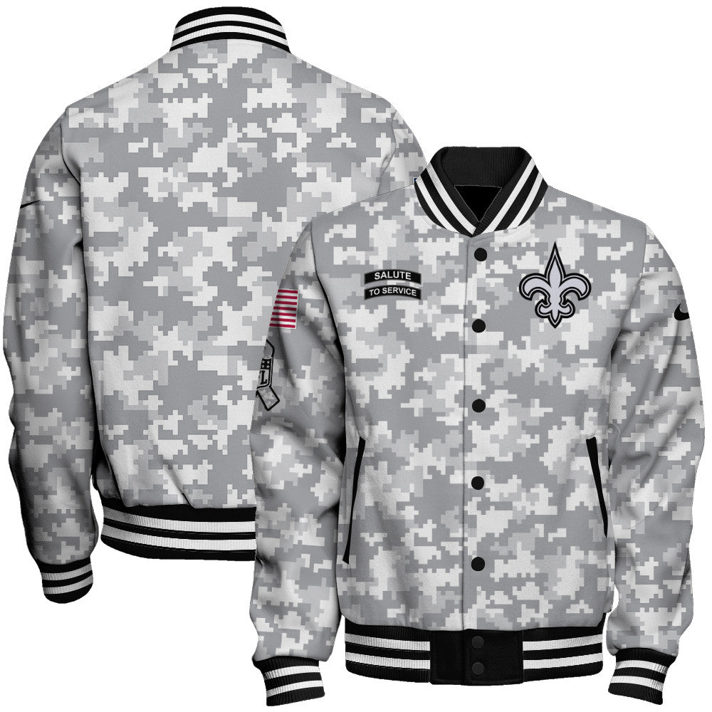 New Orleans Saints Unisex Athletic Legacy Varsity Jacket AZBTVJK000148