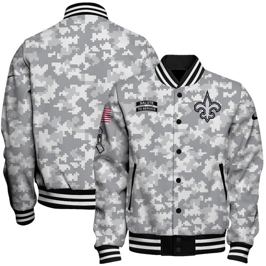New Orleans Saints Unisex Athletic Legacy Varsity Jacket AZBTVJK000148