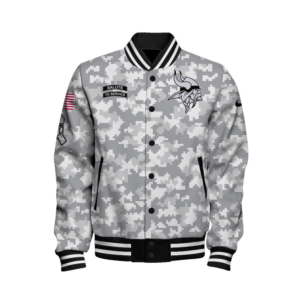 Minnesota Vikings Unisex Athletic Legacy Varsity Jacket AZBTVJK000150