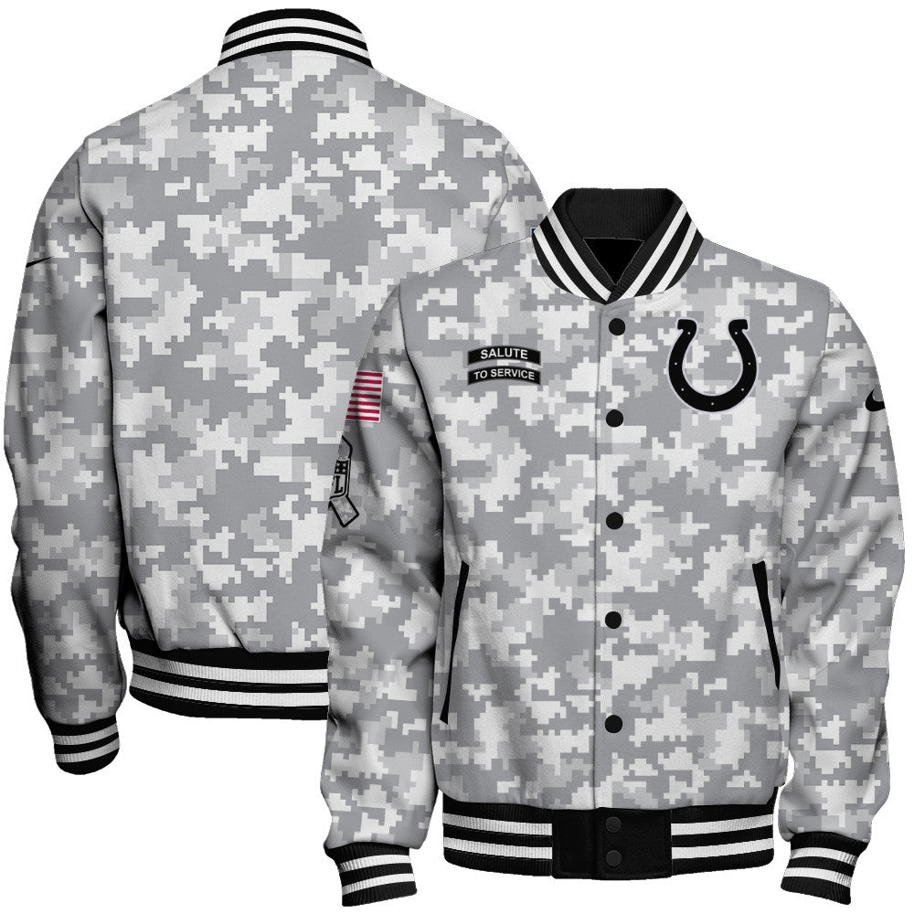 Indianapolis Colts Unisex Athletic Legacy Varsity Jacket AZBTVJK000157