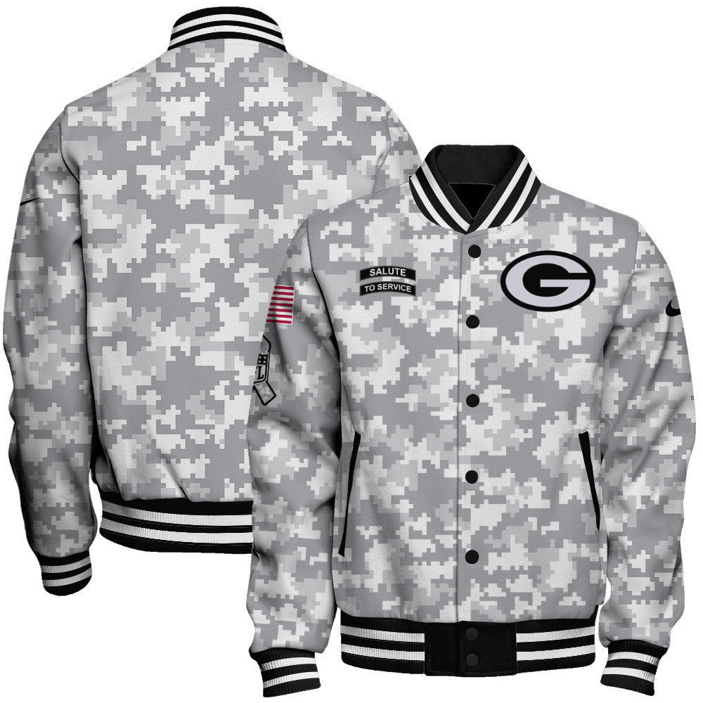 Green Bay Packers Unisex Athletic Legacy Varsity Jacket AZBTVJK000159