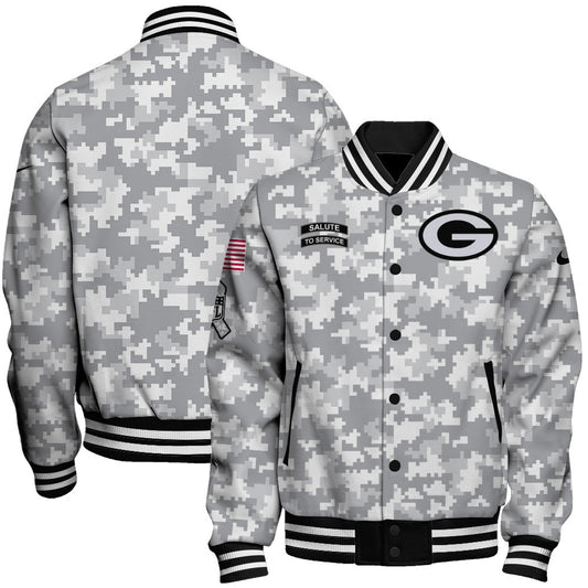 Green Bay Packers Unisex Athletic Legacy Varsity Jacket AZBTVJK000159
