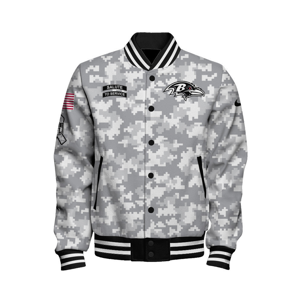 Baltimore Ravens Unisex Athletic Legacy Varsity Jacket AZBTVJK000168