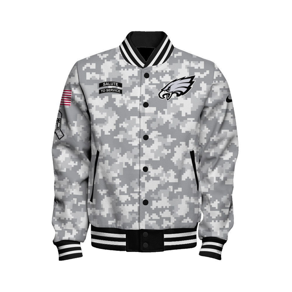 Philadelphia Eagles Unisex Athletic Legacy Varsity Jacket AZBTVJK000139