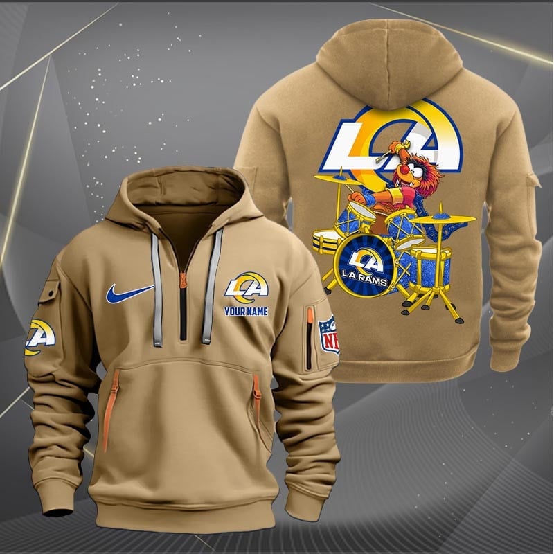 Los Angeles Rams Premium Personalized Quarter Zip Hoodie AZBTCQZH000019